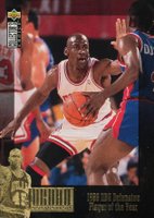 1995 Upper Deck Jordan Collection #JC3 Michael Jordan 1988 Defensive P.O.Y. Basketball Card