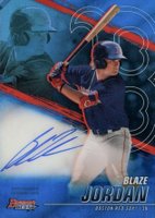 2021 Bowman's Best of 2021 Autographs #B21BJ Blaze Jordan Blue Refractor Baseball Card