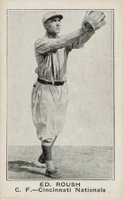 1921 American Caramel--Series of 80 # Edd Roush C.F. Baseball Card