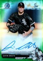 2017 Bowman Draft Chrome Draft Picks Autographs  #CDAGS Gavin Sheets Green Refractor Baseball Card