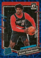 2023 Panini Donruss Optic #239 Scoot Henderson Blue Velocity Basketball Card