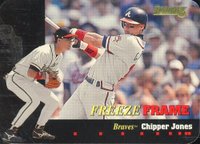 1996 Donruss Freeze Frame #7 Chipper Jones Baseball Card