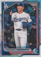 2024 Bowman Chrome Mega Box #73 Yoshinobu Yamamoto SP Baseball Card