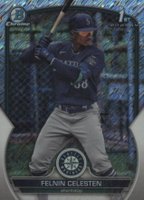 2023 Bowman Chrome Prospects #BCP156 Felnin Celesten Shimmer Baseball Card