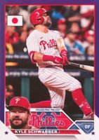 2023 Topps Baseball Japan Edition #153 Kyle Schwarber Purple Baseball Card