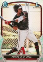 2023 Bowman Chrome Prospects #BCP34 Abdias de La Cruz Lunar Glow Refractor Baseball Card