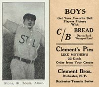 1910 Clement Brothers Bread # George Stone Baseball Card