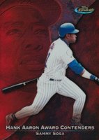 1999 Finest Hank Aaron Award #HA6 Sammy Sosa Refractor Baseball Card