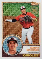 2018 Topps Silver Pack 1983 Chrome Promo #9 Manny Machado Baseball Card