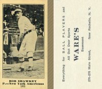 1916 Wares #161 Bob Shawkey Baseball Card