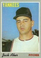 1970 Topps #43 Jack Aker Baseball Card