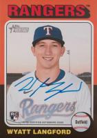 2024 Topps Heritage Real One Autographs #ROAWL Wyatt Langford Baseball Card