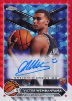 2023 Topps Chrome Topps Chrome Autographs #CGVW Victor Wembanyama Red Geometric Basketball Card
