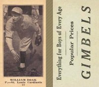 1916 Gimbels #48 William Doak Baseball Card