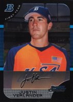 2005 Bowman Chrome Draft Picks #129 Justin Verlander Baseball Card