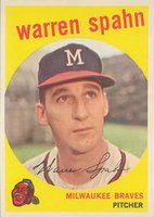 1959 Topps #40b Warren Spahn Born 1931-