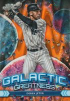 2024 Topps Chrome Cosmic Galactic Greatness #21 Derek Jeter Orange Galactic Baseball Card