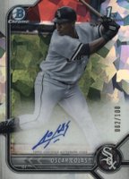 2022 Bowman Chrome Prospect Autographs #CPAOCS Oscar Colas Atomic Refractor Baseball Card