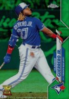 2020 Topps Chrome #133 Vladimir Guerrero Jr. Green Refractor Baseball Card