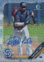 2019 Bowman Mega Box Chrome #25 Fernando Tatis Jr. Running, Wearing Sunglasses-Autograph Baseball Card