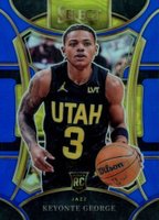 2023 Panini Select #305 Keyonte George Blue Prizm Basketball Card