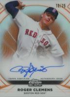 2025 Topps Chrome Black Ivory Autographs #RC Roger Clemens Orange Trim Refractor Baseball Card