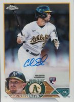 2023 Topps Chrome Rookie Autograph #RACST Cal Stevenson Baseball Card