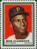 1962 Topps Stamps # Roberto Clemente Baseball Card