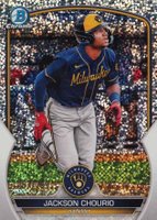 2023 Bowman Chrome Prospects #BCP76 Jackson Chourio Speckle Refractor Baseball Card