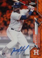 2020 Topps Chrome Rookie Autographs #RAYA Yordan Alvarez Orange Wave Refractor Baseball Card
