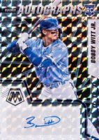 2022 Panini Mosaic Rookie Autographs #RAMZS Bobby Witt Jr. Mosaic Baseball Card