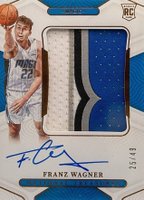 2021 Panini National Treasures #129 Franz Wagner Patch Autograph-Bronze Basketball Card