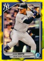 2024 Bowman Chrome #89 Juan Soto Yellow Refractor Baseball Card