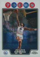 2008 Topps Chrome #180 Julius Erving Xfractor Basketball Card