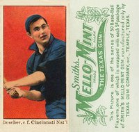 1910 Mello-Mint # Bob Bescher Baseball Card