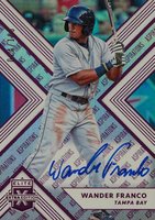 2018 Panini Elite Extra Edition #67 Wander Franco Autograph-Aspirations-Purple Baseball Card