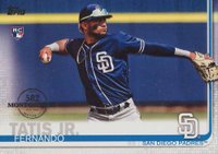 2019 Topps Complete Set #410 Fernando Tatis Jr. Throwing-582 Montgomery Club Baseball Card