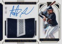 2019 Panini National Treasures #35 Fernando Tatis Jr. Material Signature-Gold Baseball Card