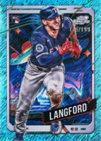 2024 Topps Chrome Cosmic #139 Wyatt Langford Aqua Equinox Refractor Baseball Card