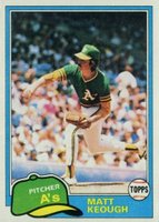1981 Topps #301 Matt Keough Baseball Card