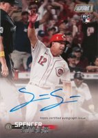 2023 Topps Stadium Club Base Autographs #SCBASS Spencer Steer Baseball Card