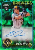 2024 Topps Chrome Sapphire Chrome Sapphire Autographs #CSASF Sal Frelick Green Baseball Card