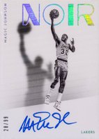 2018 Panini Noir Shadow Sigs #SHSMJ Magic Johnson Basketball Card