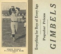 1916 Gimbels #178 Fred Toney Baseball Card