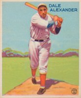 1933 Goudey #221 Dale Alexander Baseball Card