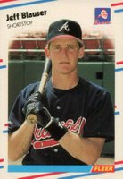 1988 Fleer Glossy #533 Jeff Blauser Baseball Card