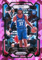 2023 Panini Prizm #294 Ricky Council IV Pink Ice Basketball Card