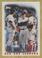 1987 Topps #306 Red Sox Leaders Baseball Card