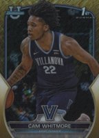 2022 Bowman Chrome University #22 Cam Whitmore Gold Shimmer Refractor Basketball Card