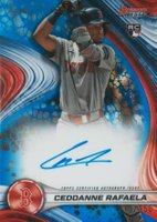 2024 Bowman's Best Best of 2024 Autographs #B24CR Ceddanne Rafaela Blue Refractor Baseball Card